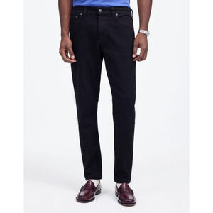 MADEWELL Men's Athletic Slim Jeans 35x32 Black Bainhart Wash Coolmax Denim NWT